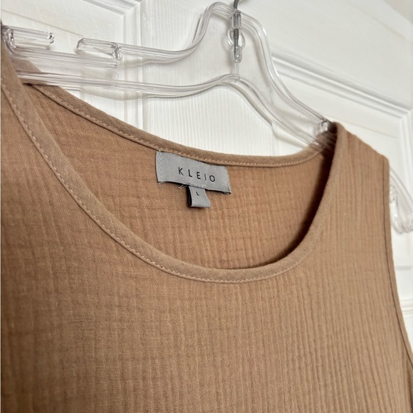KLEIO Brown Cotton Gauze Tank - Picture 3 of 4
